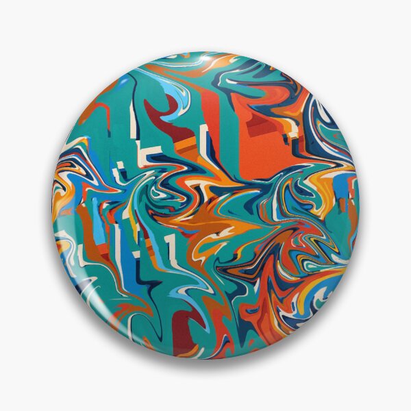 Item preview, A swirling explosion of orange and turquoise. designed and sold by Sigtrix.