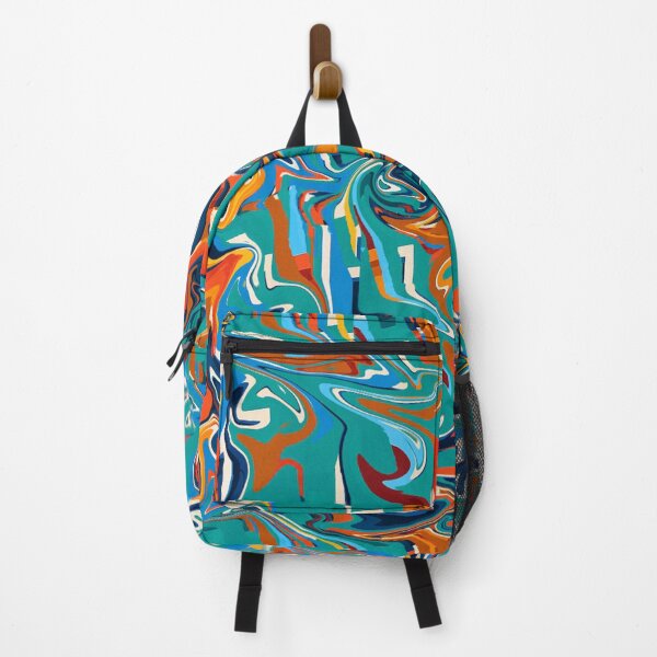 Item preview, A swirling explosion of orange and turquoise. designed and sold by Sigtrix.