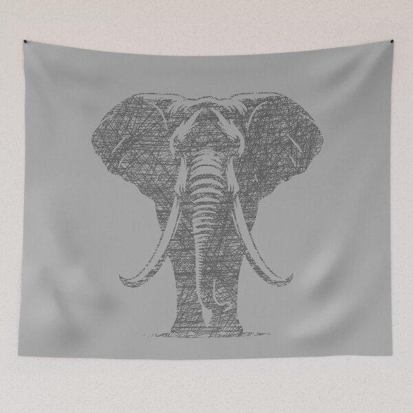 Item preview, Scribbled elephant designed and sold by BeJahMan.