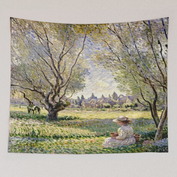 Item preview, Woman Seated under the Willows - Solitude and Serenity designed and sold by artdesignsnow.