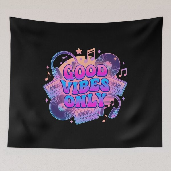Item preview, Good Vibes Only - Y2K Retro Aesthetic Music Design | 2000s Nostalgia Vaporwave designed and sold by ZoomTaDesign.