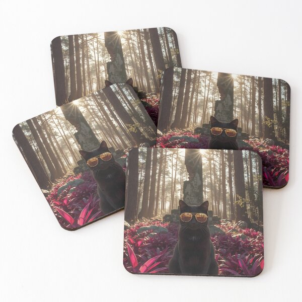 Item preview, Mystical black cat at sunrise designed and sold by Hosharu Gaming.