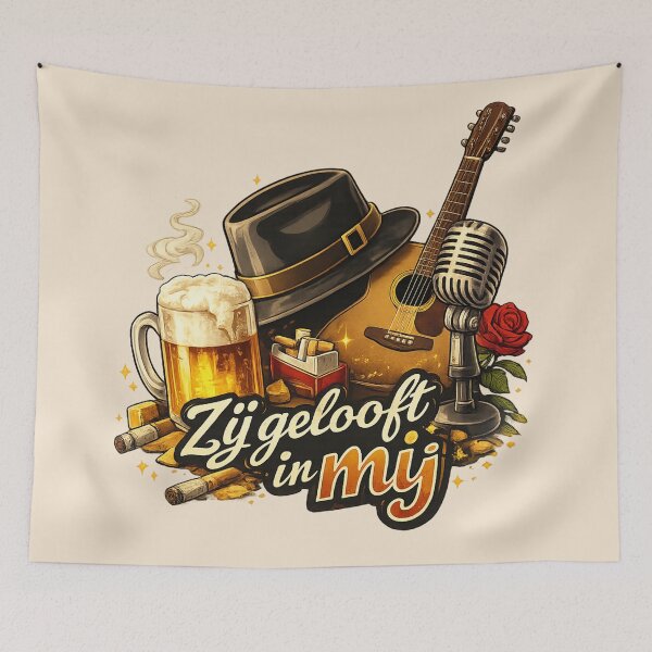 Item preview, Zij gelooft in mij – Nederlandse Vintage Bar & Muziek Typografie designed and sold by Cleora Art .