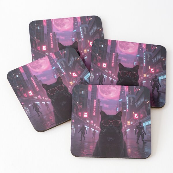 Item preview, Cool cat in pink cyberpunk street designed and sold by Hosharu Gaming.