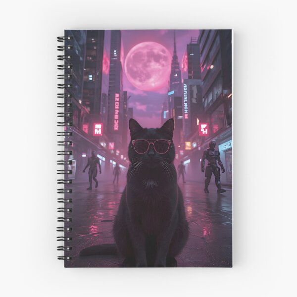 Item preview, Cool cat in pink cyberpunk street designed and sold by Hosharu Gaming.