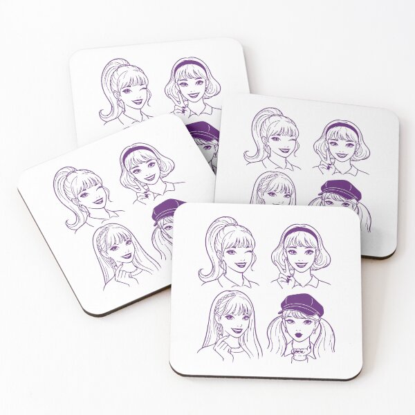 Item preview, Kpop Korean Pop Cute Anime Korea Girl Finger Heart designed and sold by LuminOrb.