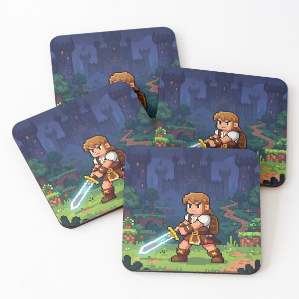 Item preview, Pixel Art Fantasy Adventurer Prince | Retro RPG Hero Quest Illustration designed and sold by ReverieTown.