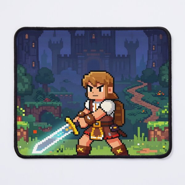 Item preview, Pixel Art Fantasy Adventurer Prince | Retro RPG Hero Quest Illustration designed and sold by ReverieTown.