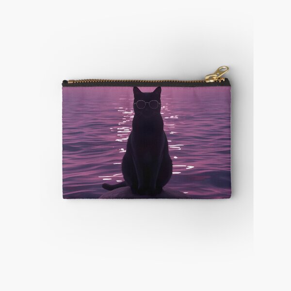 Item preview, Black cat facing the cosmic eclipse designed and sold by Hosharu Gaming.