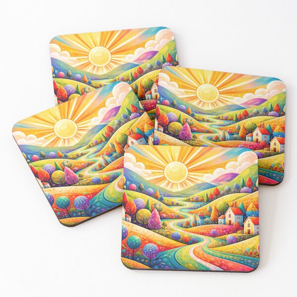 Item preview, A luminous fantasy landscape in a riot of color designed and sold by Sigtrix.