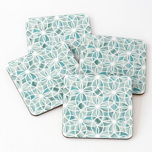 Item preview, Cool and Calm Mineral Mosaic Tesserae in Jade Green and White designed and sold by micklyn.