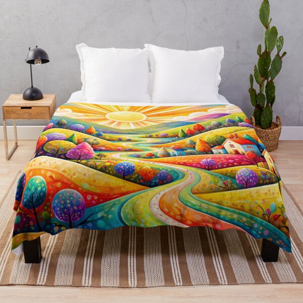 Item preview, A luminous fantasy landscape in a riot of color designed and sold by Sigtrix.