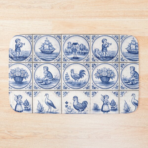 Item preview, Delfts Blauw – Klassiek Nederlands Tegelpatroon designed and sold by Cleora Art .