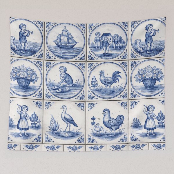 Item preview, Delfts Blauw – Klassiek Nederlands Tegelpatroon designed and sold by Cleora Art .