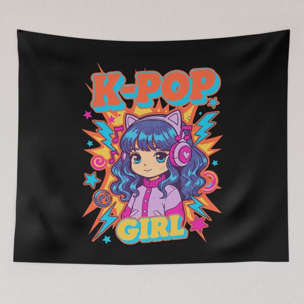 Item preview, K-Pop Girl Cute Korean Music Anime Kpop Fans designed and sold by LuminOrb.
