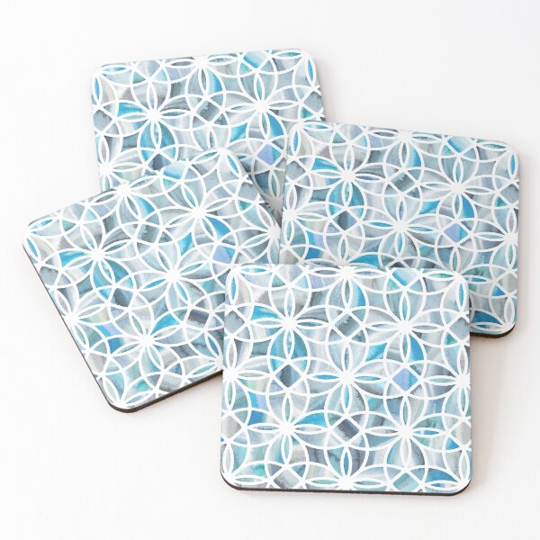 Item preview, Bright and Calm Mineral Mosaic Tesserae in Blue and White designed and sold by micklyn.
