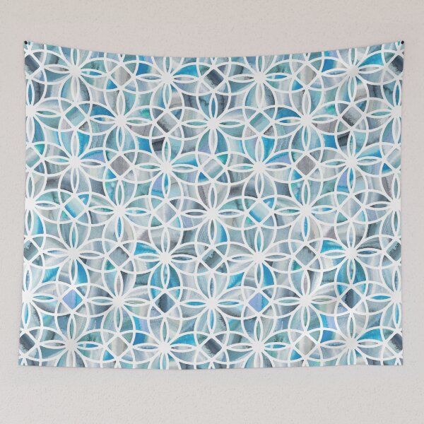 Item preview, Bright and Calm Mineral Mosaic Tesserae in Blue and White designed and sold by micklyn.