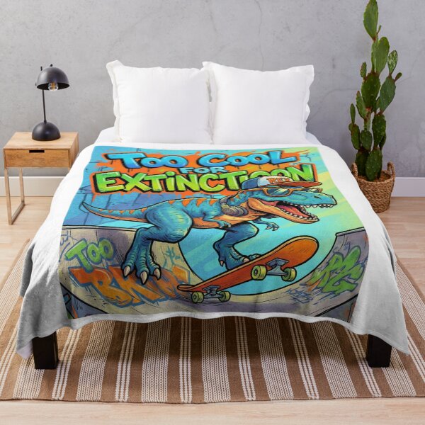 Item preview, Too Cool For Extinction – Skater T-Rex Dinosaur designed and sold by GBDesigner.