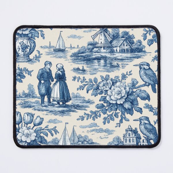 Item preview, Delfts Blauw – Retro Nederlands Toile Patroon designed and sold by Cleora Art .