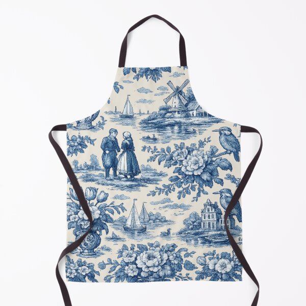 Item preview, Delfts Blauw – Retro Nederlands Toile Patroon designed and sold by Cleora Visuals.