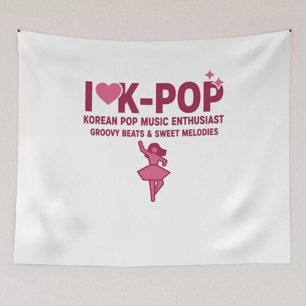 Item preview, I Love K-Pop Korean Pop Music Enthusiast Groovy designed and sold by LuminOrb.