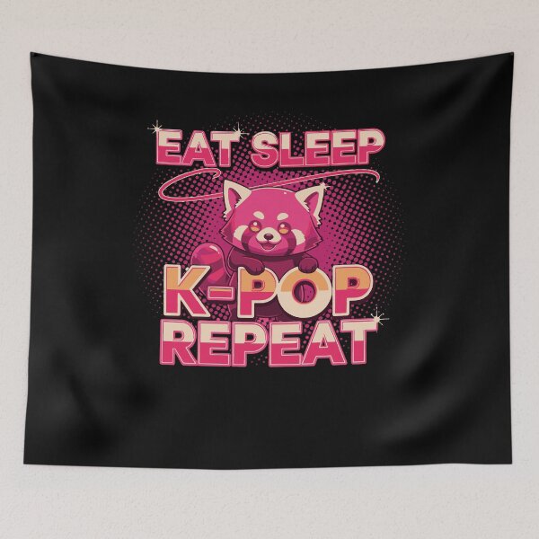 Item preview, Eat Sleep K-Pop Repeat Cute Korean Music Anime designed and sold by LuminOrb.