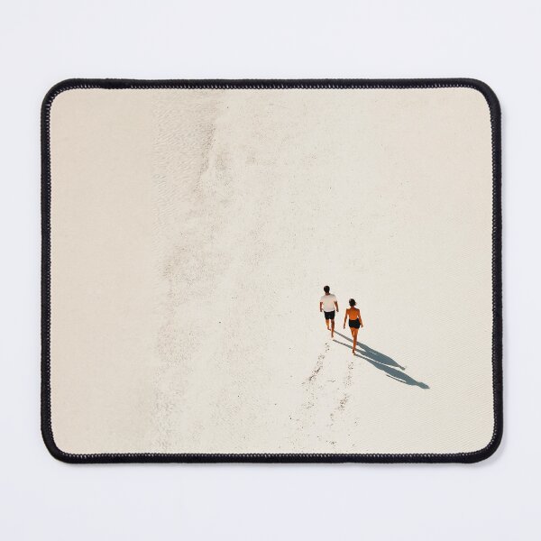 Item preview, The Beach Walk - Soft Beige Landscape with Two Walkers designed and sold by Rogervdb.