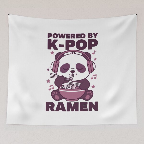 Item preview, Powered By K-Pop Ramen Cute Kpop Korean Music designed and sold by LuminOrb.