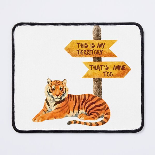 Item preview, My Territory - Funny Sassy Watercolor Tiger Sticker designed and sold by ekmusafir.
