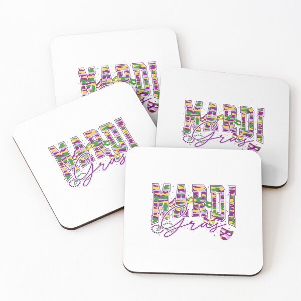 Item preview, Mardi Gras Celebration — Colorful Carnival Typography and Mask Art designed and sold by Colorful-Garden.
