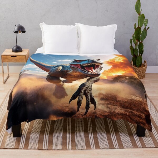 Item preview, Colorful Dinosaur Wallcovering Tapestry, duvet cover, throw blanket, shower curtain designed and sold by CharlottePlaceArt.