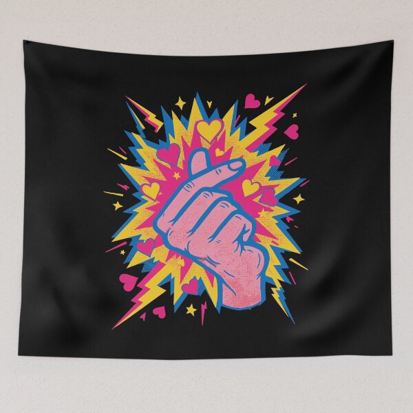 Item preview, Kpop Korean Music Cute Finger Heart Love Pop designed and sold by LuminOrb.