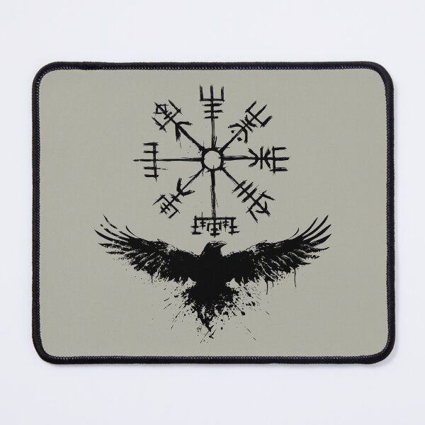 Item preview, Raven with Vegvísir Norse Mythology Symbol Art designed and sold by Beltschazar.