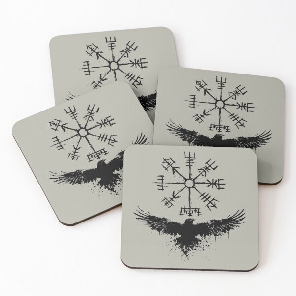 Item preview, Raven with Vegvísir Norse Mythology Symbol Art designed and sold by Beltschazar.