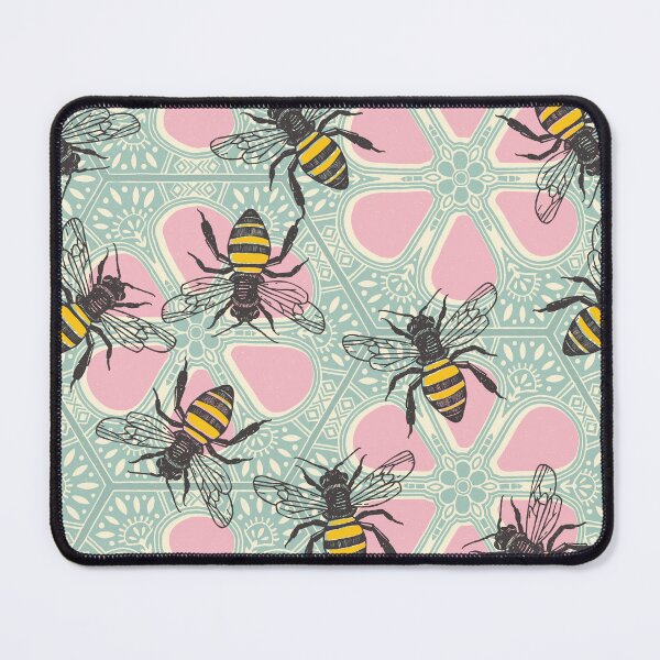 Item preview, honey hive floral pink aqua designed and sold by scrummy.