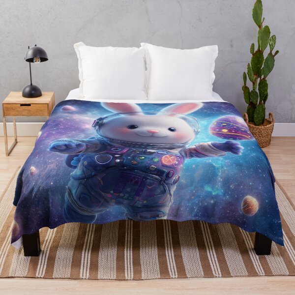 Item preview, Space Bunny Astronaut Easter - Cosmic Galaxy Fantasy Art designed and sold by Hakubiya.