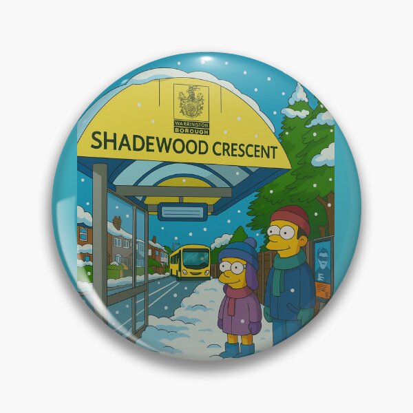 Item preview, Shadewood Crescent Bus Shelter, Grappenhall in Winter, Warrington, WA4 designed and sold by Local gifts from HotpixUK .