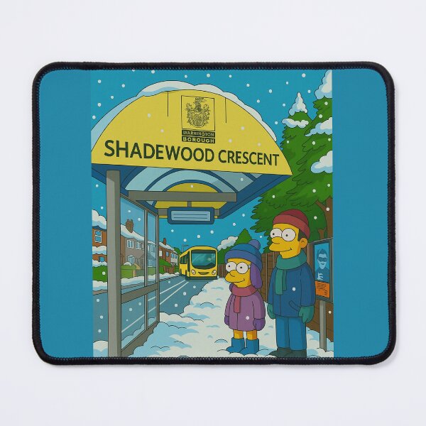Item preview, Shadewood Crescent Bus Shelter, Grappenhall in Winter, Warrington, WA4 designed and sold by Local gifts from HotpixUK .