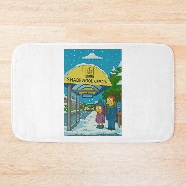 Item preview, Shadewood Crescent Bus Shelter, Grappenhall in Winter, Warrington, WA4 designed and sold by Local gifts from HotpixUK .