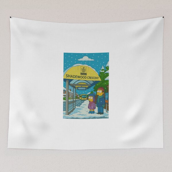 Item preview, Shadewood Crescent Bus Shelter, Grappenhall in Winter, Warrington, WA4 designed and sold by Local gifts from HotpixUK .