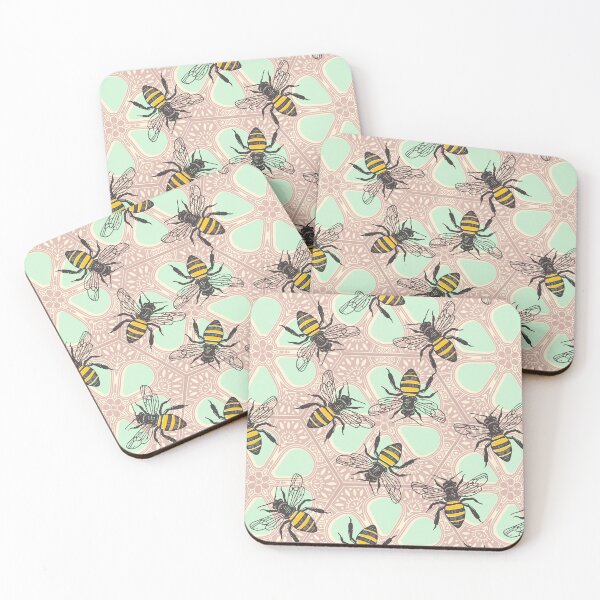 Item preview, honey hive floral mint parma designed and sold by scrummy.