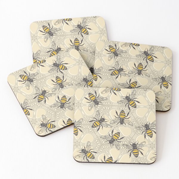 Item preview, honey hive floral buttermilk taupe designed and sold by scrummy.