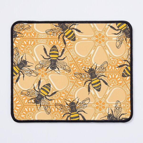 Item preview, honey hive floral apricot orange designed and sold by scrummy.