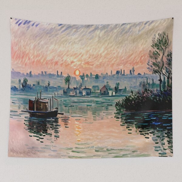 Item preview, Sunset at Lavacourt (1)  A Tranquil Evening Glow  designed and sold by artdesignsnow.