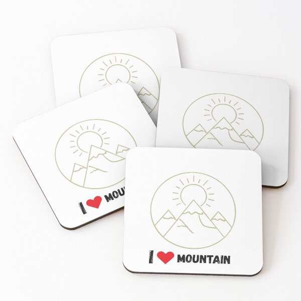 Item preview, I Love Mountains - Minimalist Nature Line Art designed and sold by LoraDesign98.