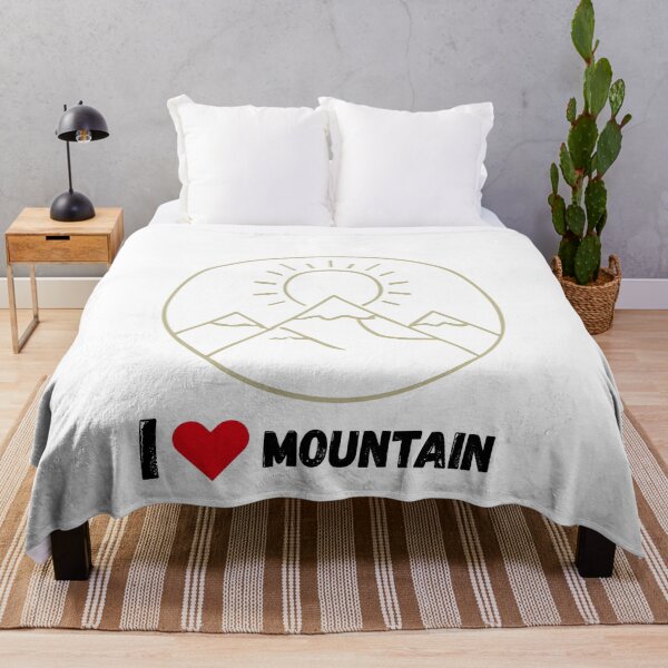 Item preview, I Love Mountains - Minimalist Nature Line Art designed and sold by LoraDesign98.