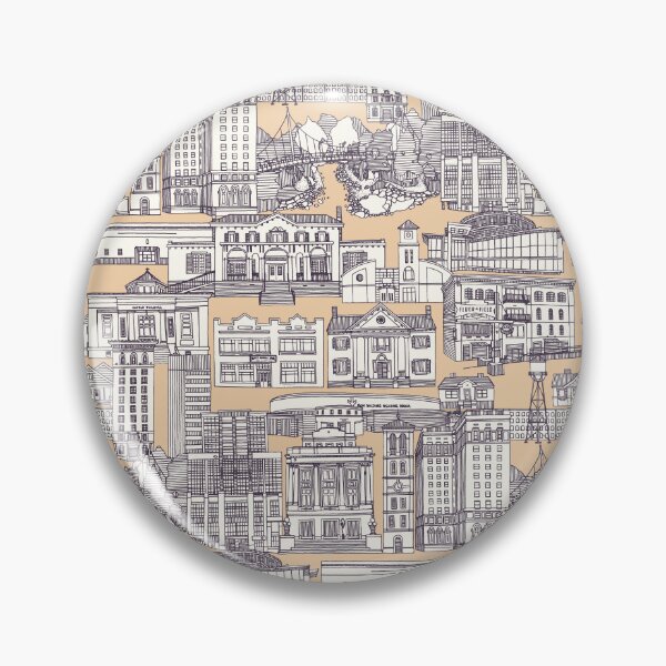 Item preview, Greenville SC toile mulberry sand designed and sold by scrummy.