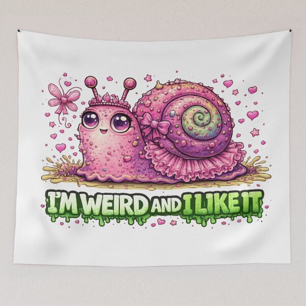 Item preview, I’m Weird and I Like It – Cute Creepy Snail Monster Art designed and sold by MaBakerArt.