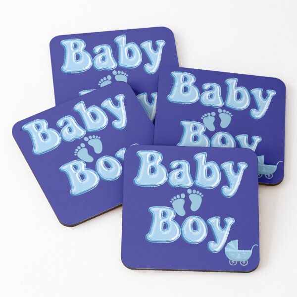 Item preview, BoyBaby Boy Blue Balloon Text – Newborn Announcement Design designed and sold by GoldenSparkleShop.