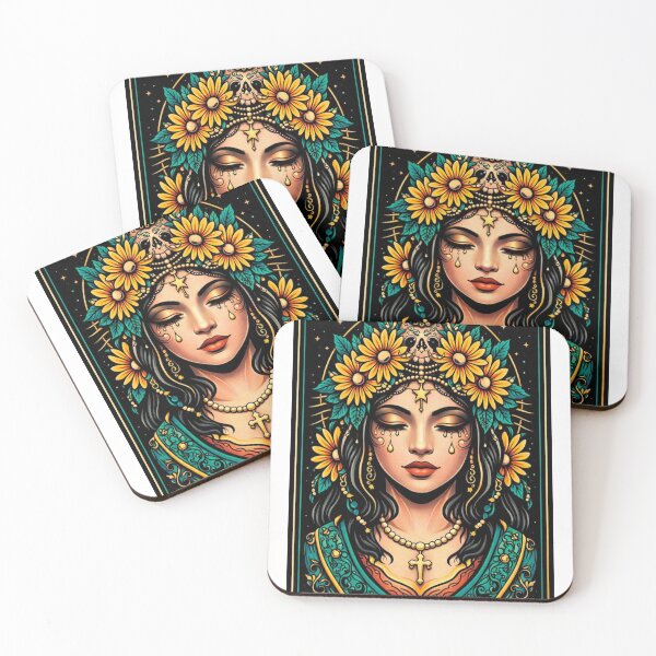 Item preview, Sunflower Saint Skull Crown Portrait designed and sold by the-dovlat.